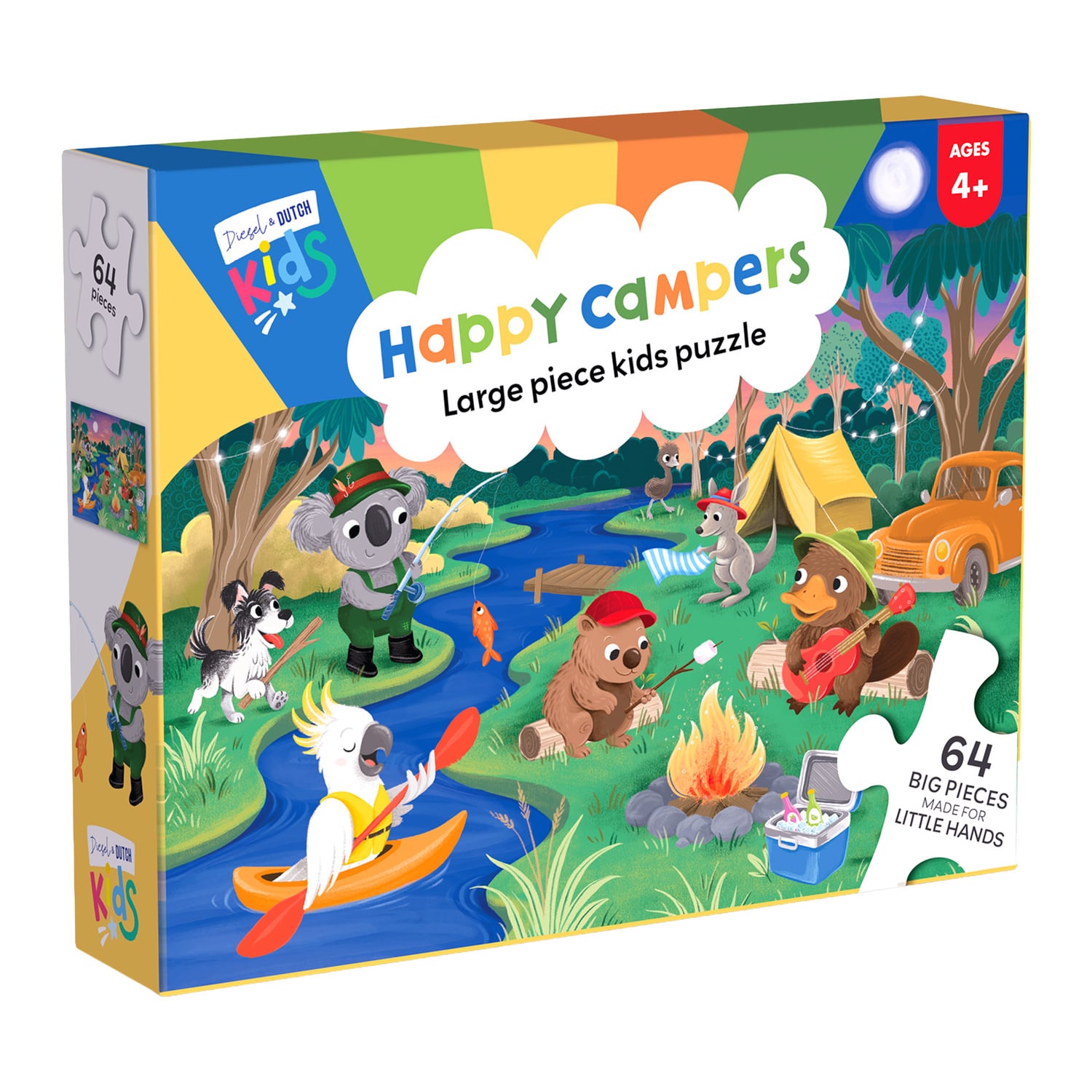 Diesel & Dutch 64 Piece Happy Campers Jigsaw Puzzle