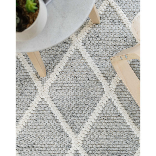 Grey & Ivory Lincoln New Zealand Wool-Blend Rug