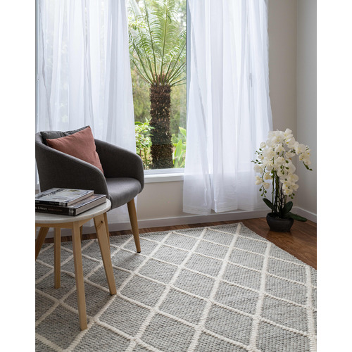 Grey & Ivory Lincoln New Zealand Wool-Blend Rug