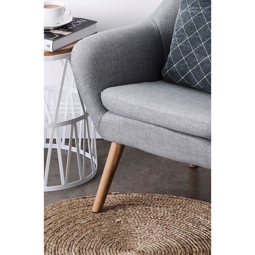 Silver Hanson Hand-Knotted Jute Round Rug