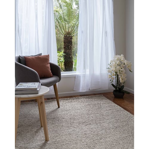 Silver Braided Camilla New Zealand Wool-Blend Rug
