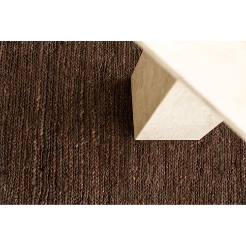 Dark Brown Jairus Hand-Knotted Jute Rug