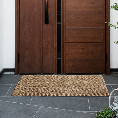 Gold Matvey Hand-Woven Jute Doormat