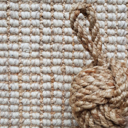 Nautral Dasoda Hand-Loomed Wool & Jute Runner