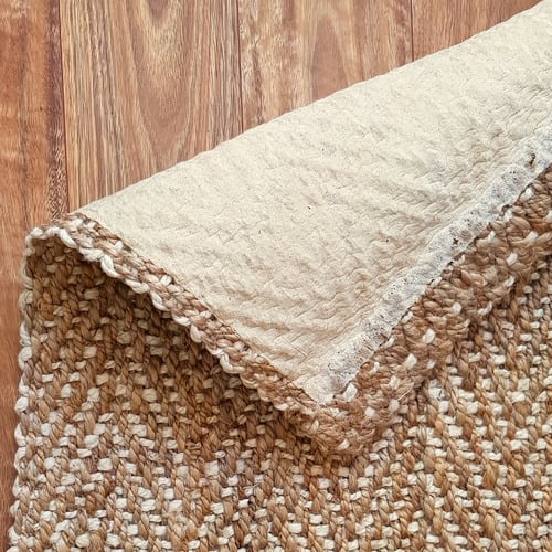 Gold & Ivory Matvey Hand-Spun Jute Doormat