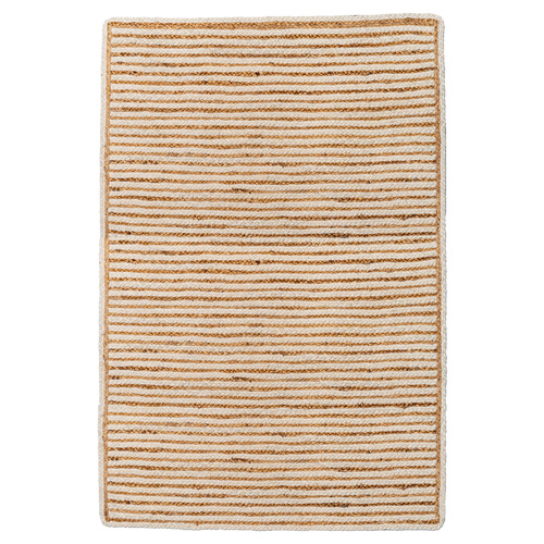 Natural & Cream Khulan Hand-Woven Jute & Wool Rug