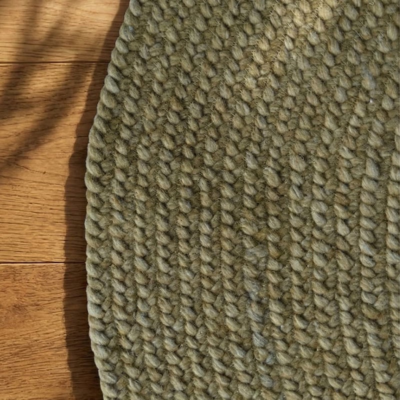 Selena Hand-Braided New Zealand Wool Round Rug