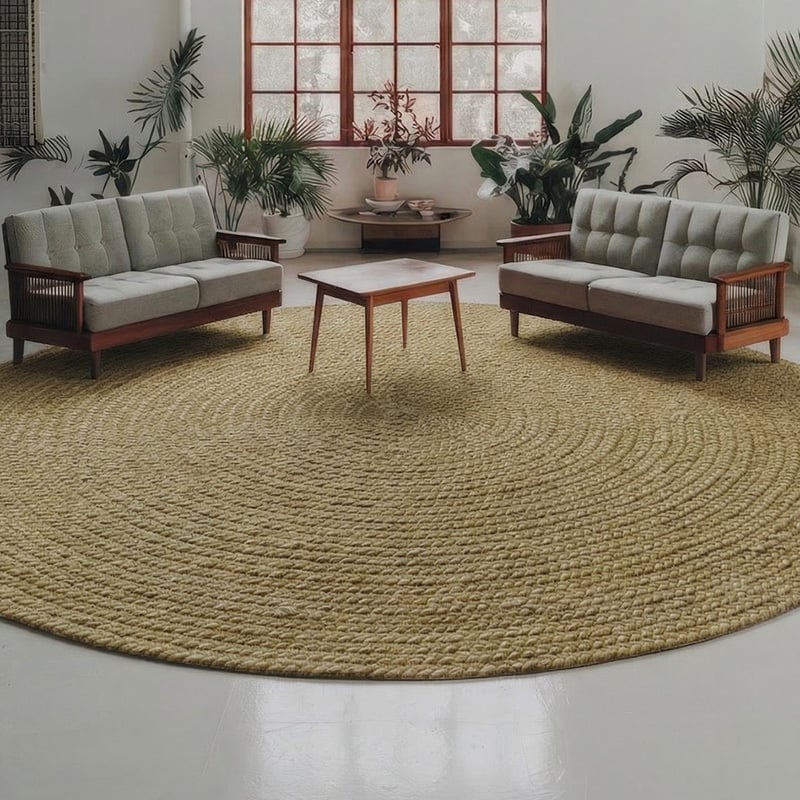 Selena Hand-Braided New Zealand Wool Round Rug