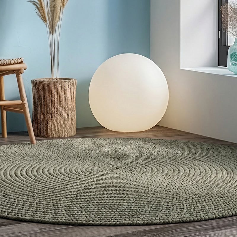 Selena Hand-Braided New Zealand Wool Round Rug