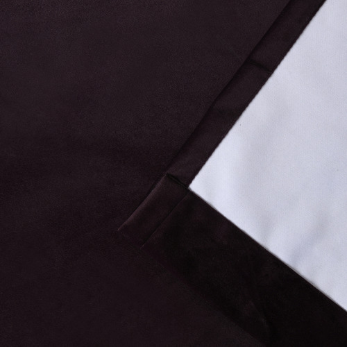 Aubergine Byron Matt Velvet Eyelet Blockout Curtains