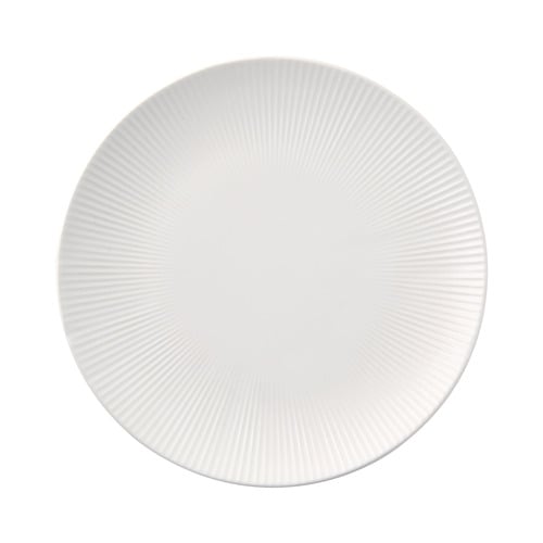 12 Pieces Matte Glaze Ribbed Ceramic Dinner Set