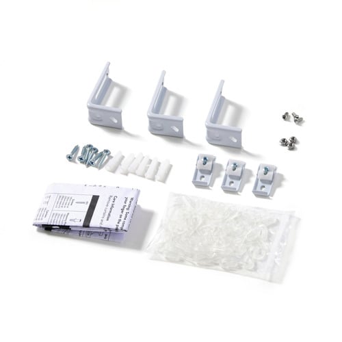 Orion White 140cm Curtain Track & Hooks Set