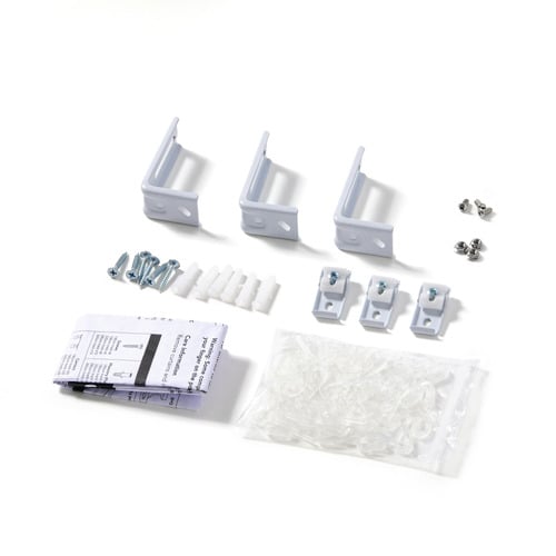 Orion White 180cm Curtain Track & Hooks Set