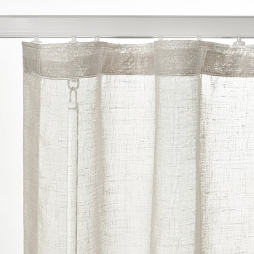 Orion White 180cm Curtain Track & Hooks Set