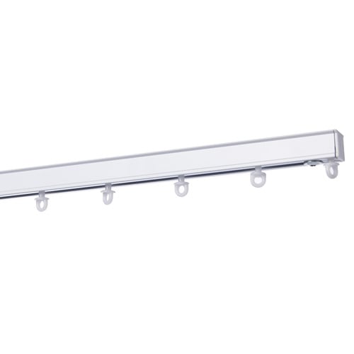 Orion White 220cm Curtain Track & Hooks Set
