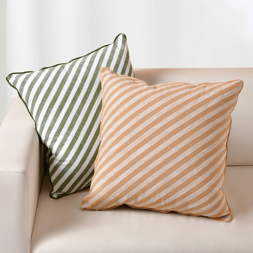 Striped Oscar Faux Linen Cushion