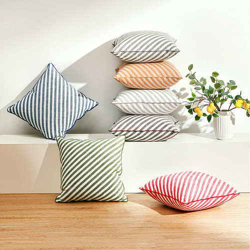 Striped Oscar Faux Linen Cushion