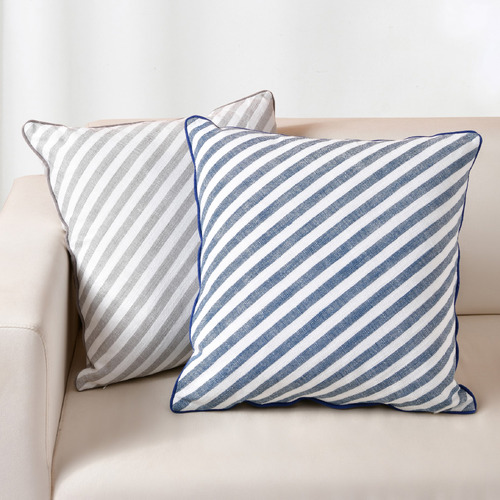 Striped Oscar Faux Linen Cushion