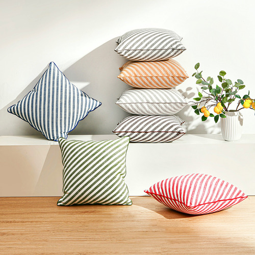 Striped Oscar Faux Linen Cushion