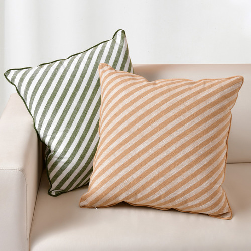 Striped Oscar Faux Linen Cushion