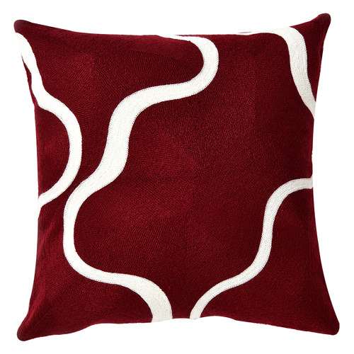 Louise Embroidered Cotton Cushion