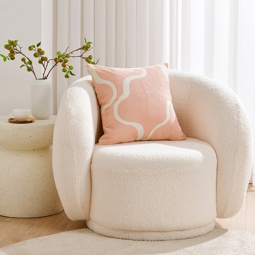 Louise Embroidered Cotton Cushion