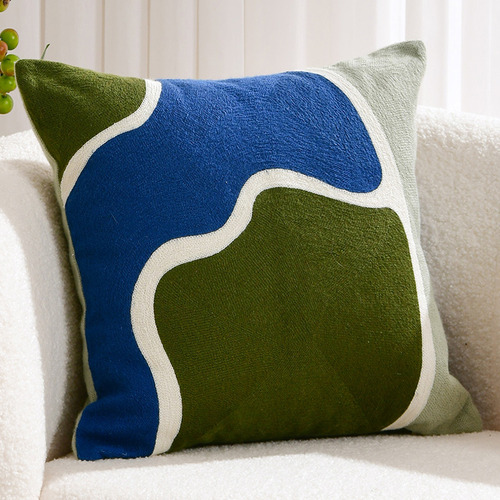 Zadie Embroidered Cotton Cushion