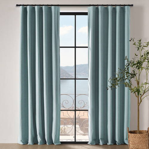 Draper Linen Look Blockout Eyelet Curtains