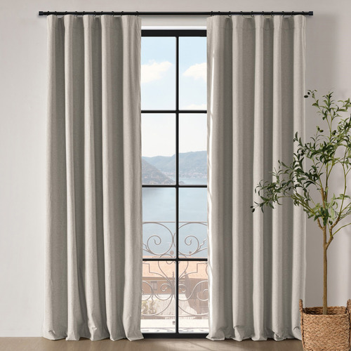 Draper Linen Look Blockout Eyelet Curtains