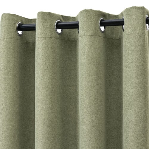 Syrie Linen Look Blockout Eyelet Curtains
