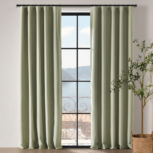 Draper Linen Look Blockout Eyelet Curtains