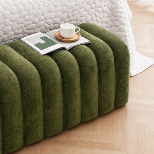 Livona Velvet Ottoman Bench