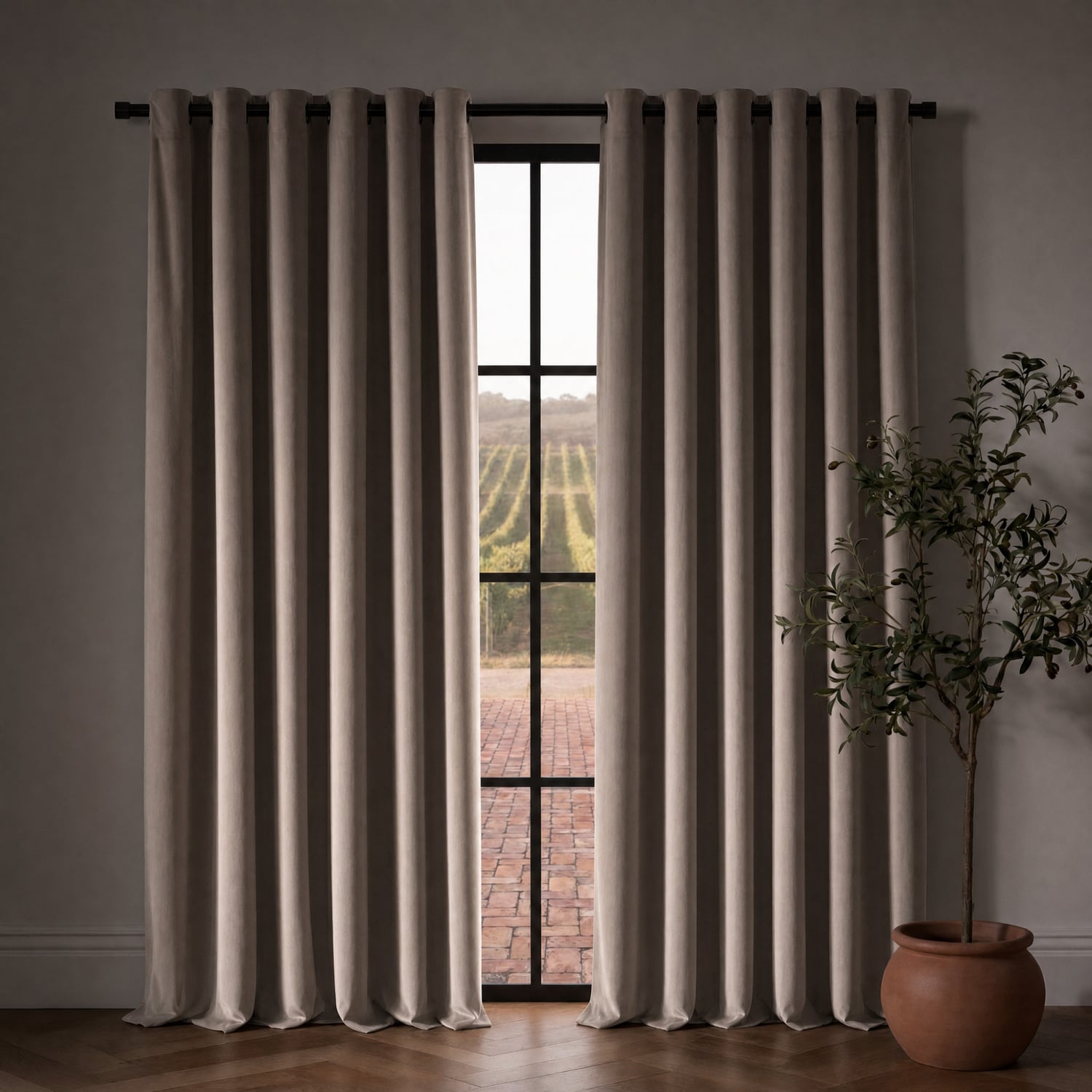 Byron-Matte-Velvet-Blockout-Eyelet-Curtains