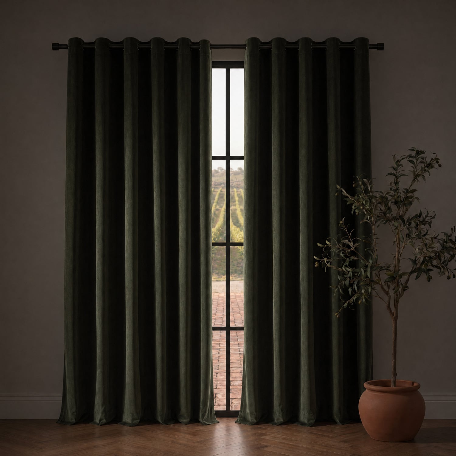 Byron-Matte-Velvet-Blockout-Eyelet-Curtains