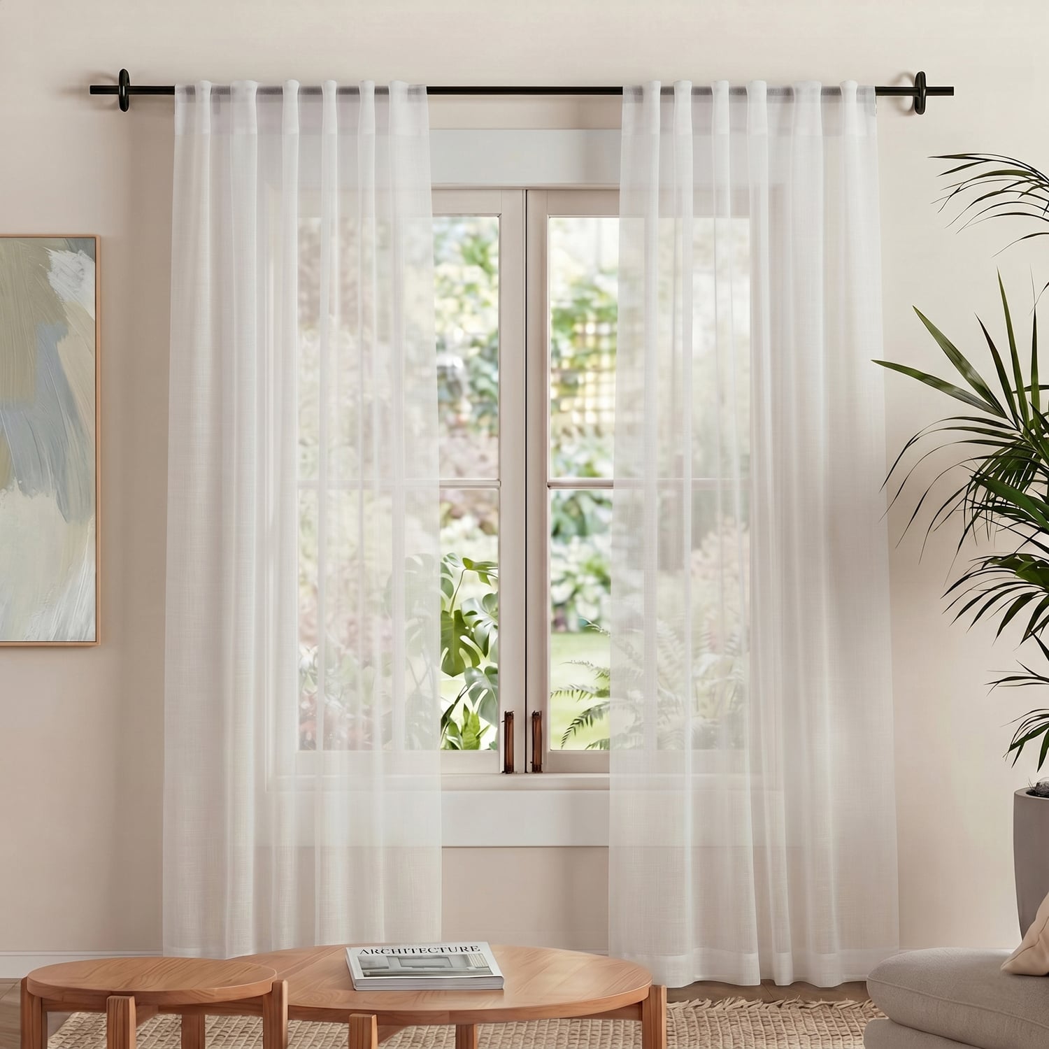 Laurent Sheer Concealed Tab Top Curtains