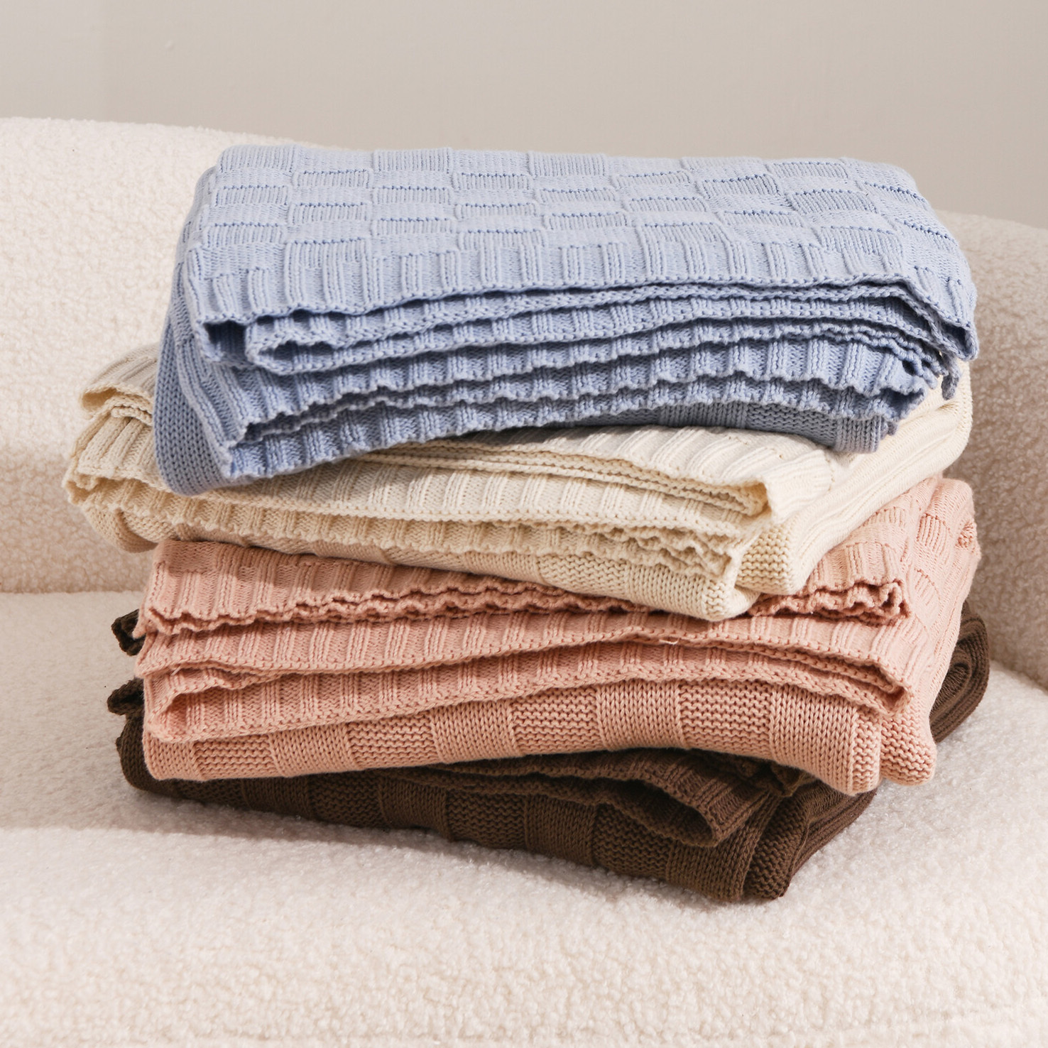 Aeron Cotton Knitted Throw