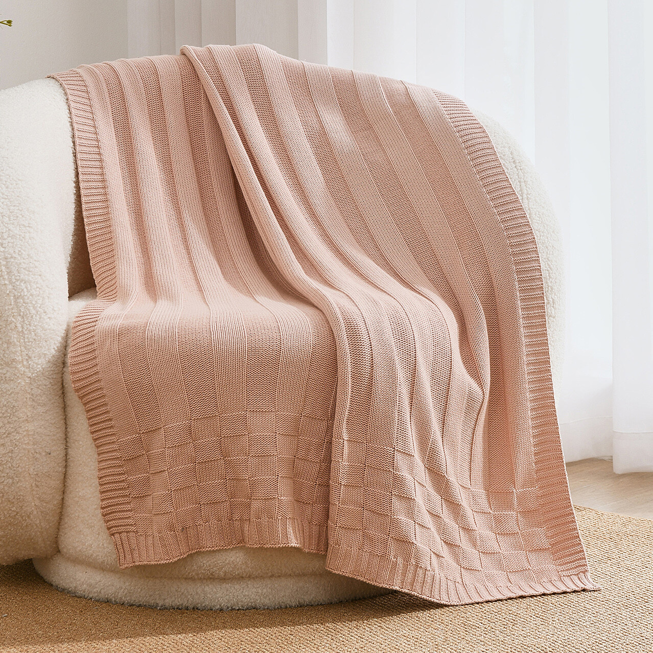 Aeron Cotton Knitted Throw