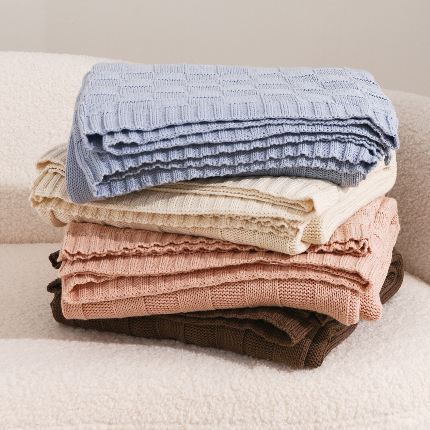 Aeron Cotton Knitted Throw