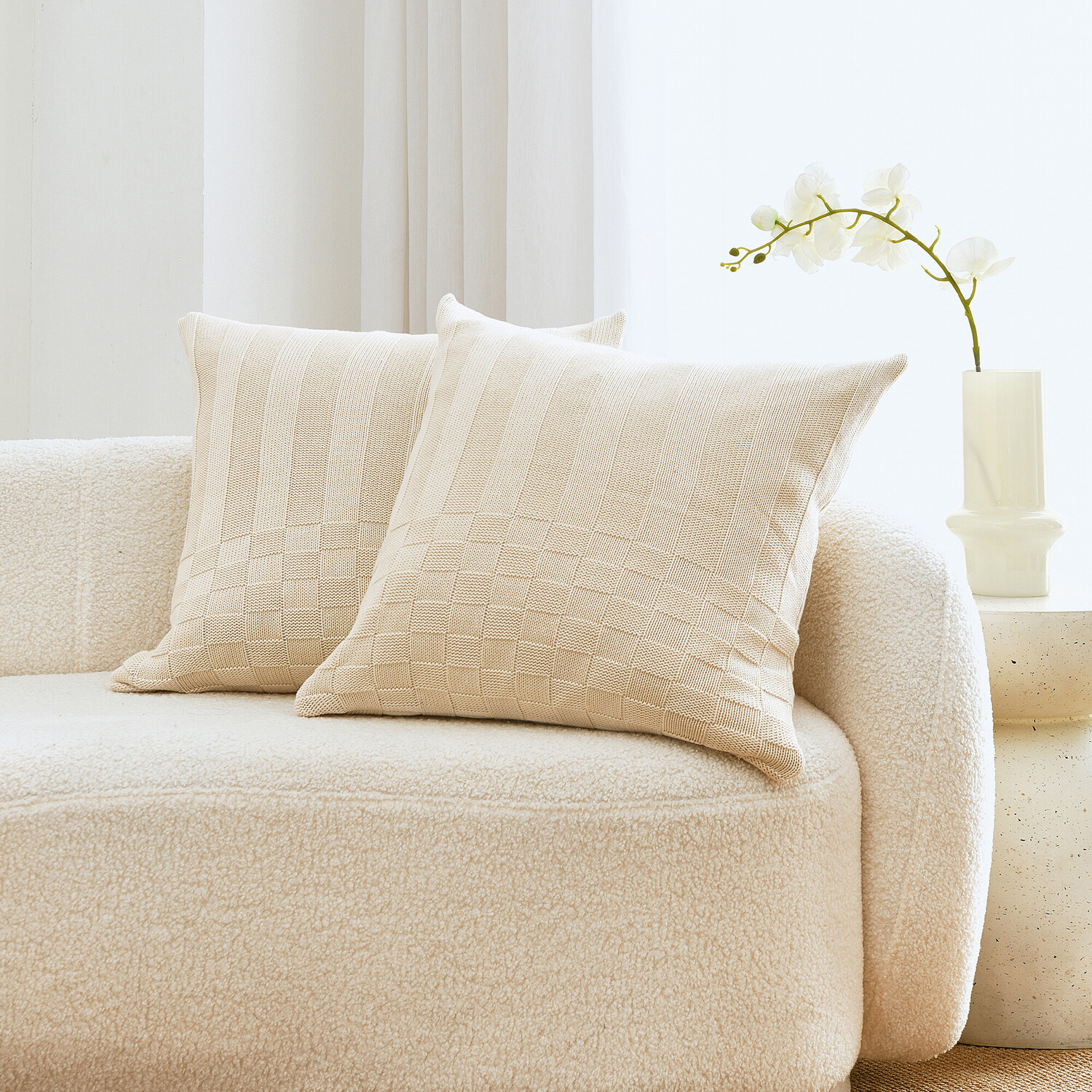 Aeron Cotton Knitted Cushion Covers