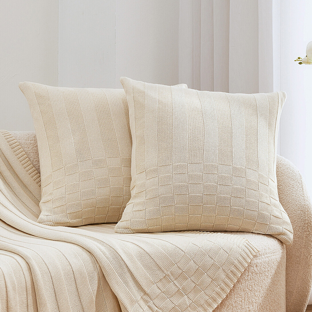 Aeron Cotton Knitted Cushion Covers