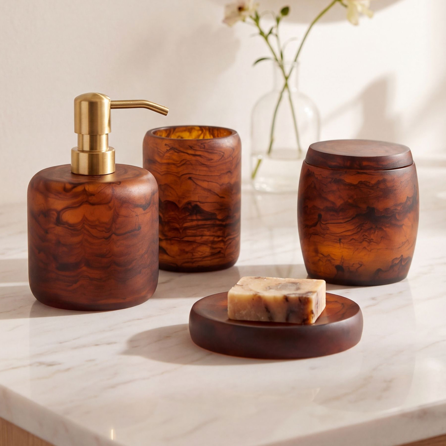 4 Piece Compton Bathroom Accessory Set
