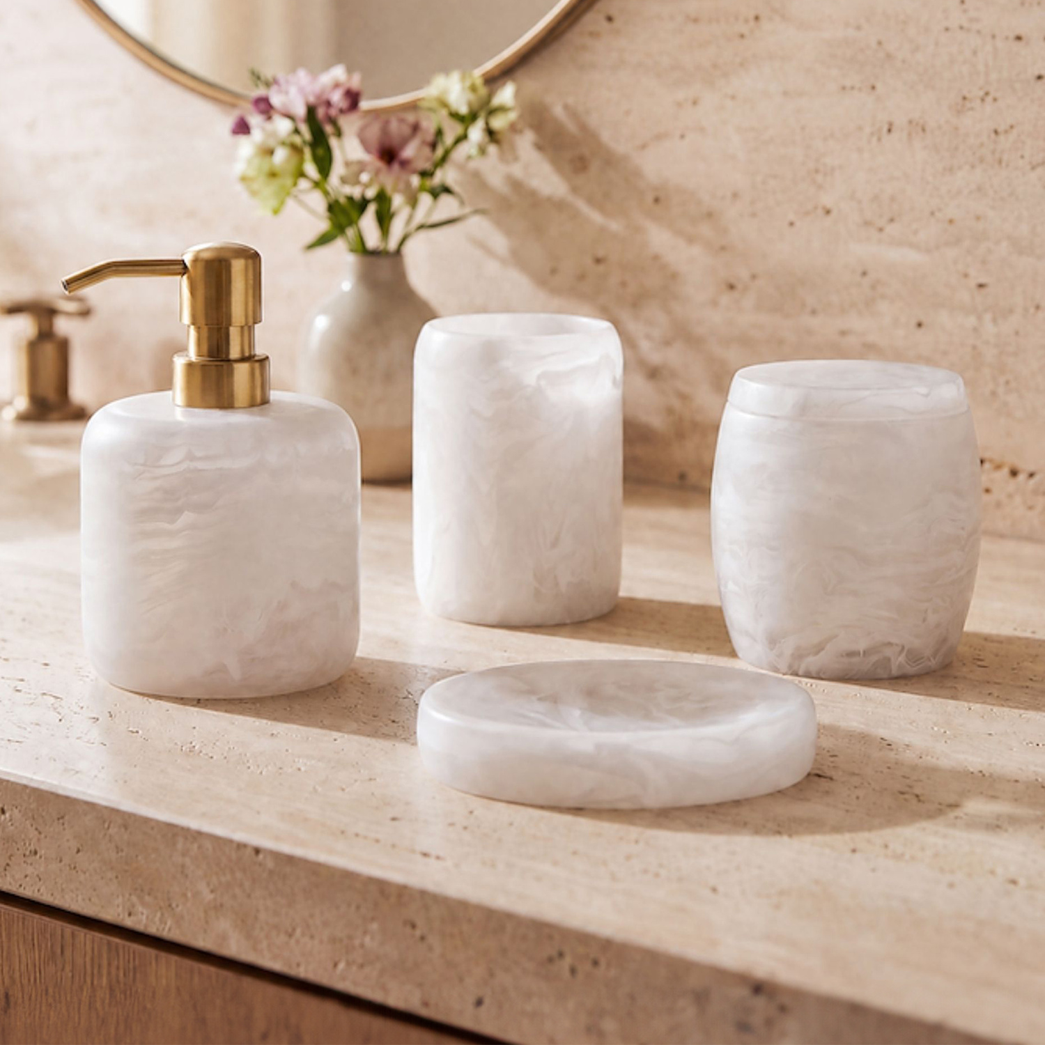 4 Piece Compton Bathroom Accessory Set