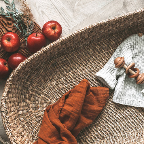 Olli Ella Nyla Seagrass Change Basket Temple & ster