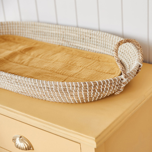 OlliElla Olli Ella Reva Seagrass Change Basket Temple & ster