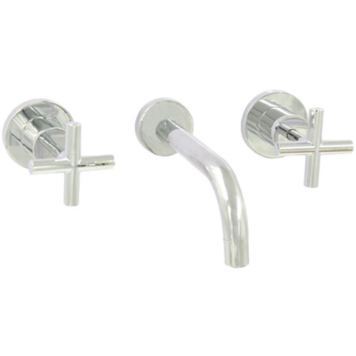 Wahlen 10 Cross Handle Bath Wall Tap Set