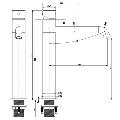 Morgan Rund Tall Basin Mixer