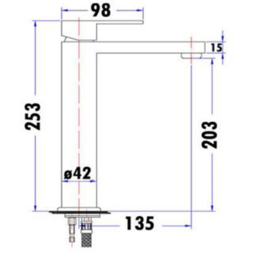 Eckig Tall Basin Mixer