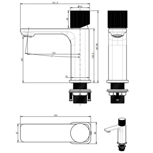 Qi Kasten Short Basin Mixer