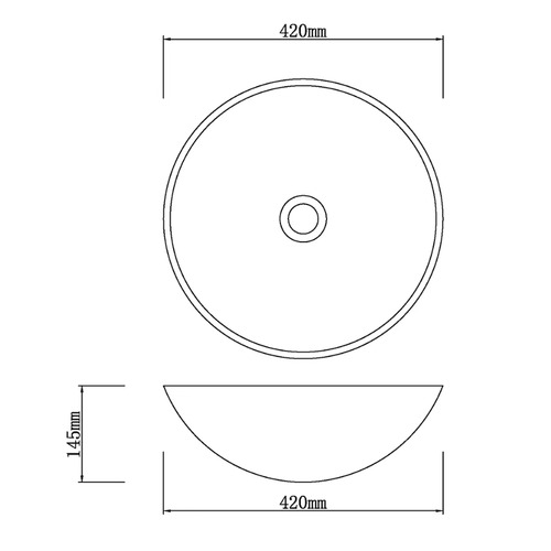 Darcie 420mm Glass Above Counter Basin