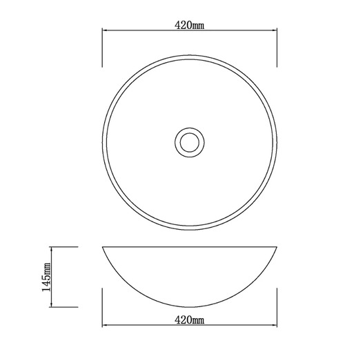 Gordon 420mm Glass Above Counter Basin